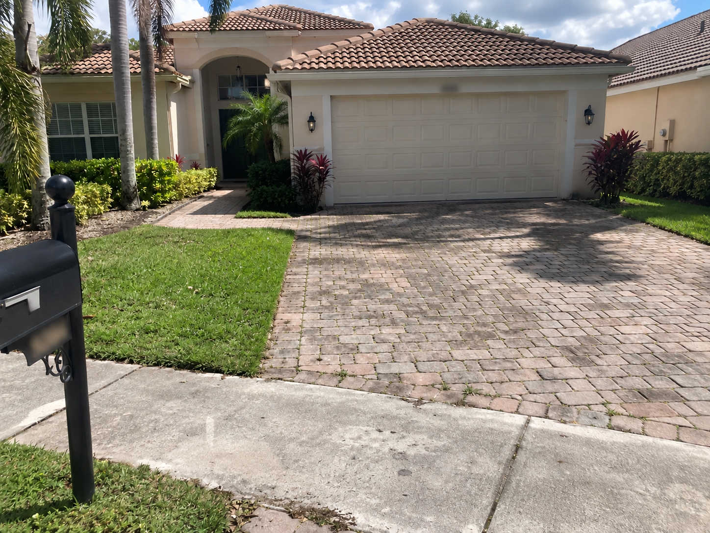 Pavers before cleaning